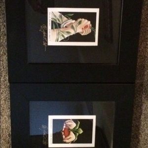 2 signed art collectibles by John Atencio (pair)